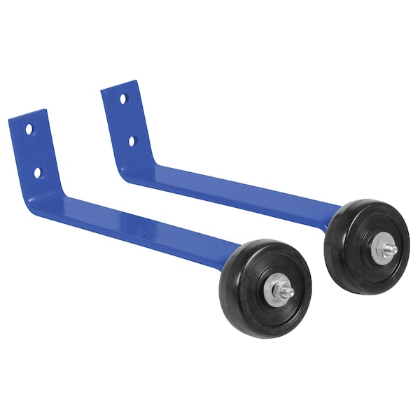 BLUE PIPE RAILING BARRICADE BASE W/WHEELS, PK2